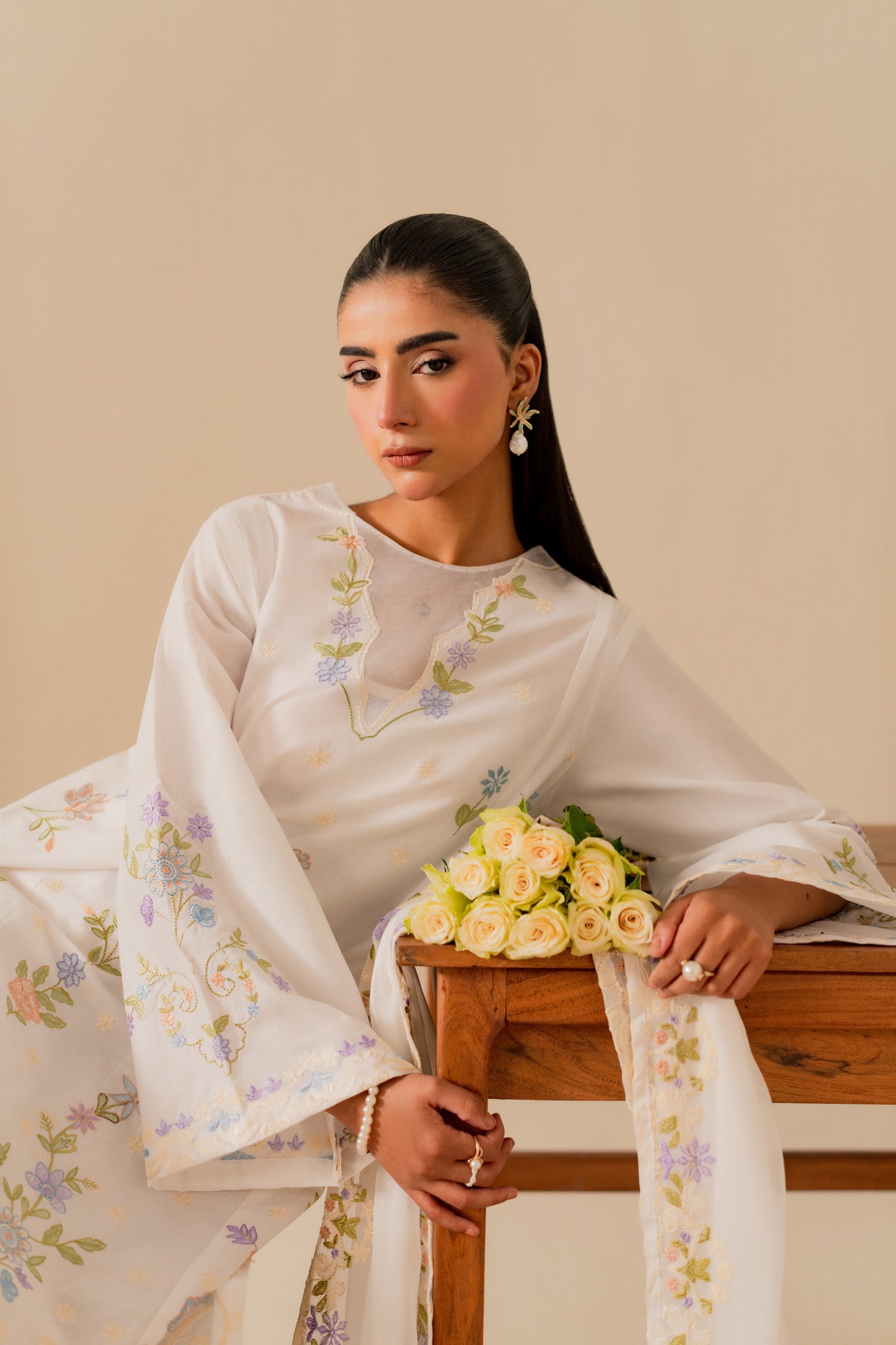 Chambeli - 3pc - White - Noura Retail