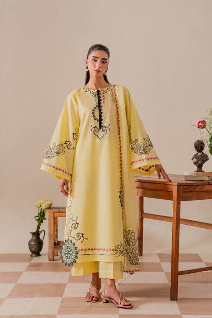 Inaya - 3pc - Butter Yellow - Noura Retail