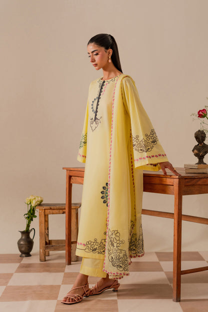 Inaya - 3pc - Butter Yellow - Noura Retail