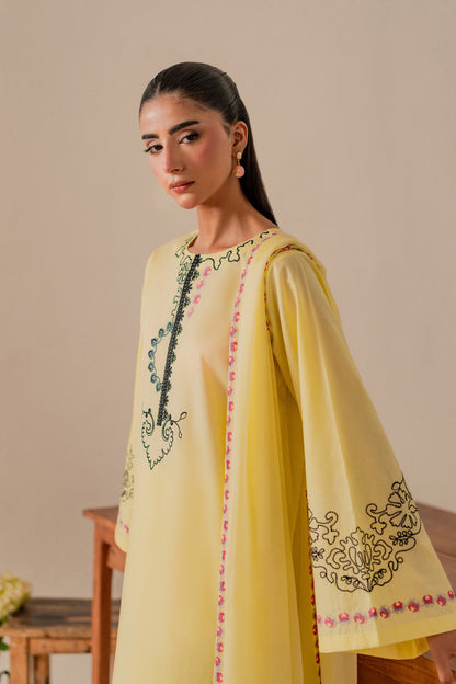 Inaya - 3pc - Butter Yellow - Noura Retail