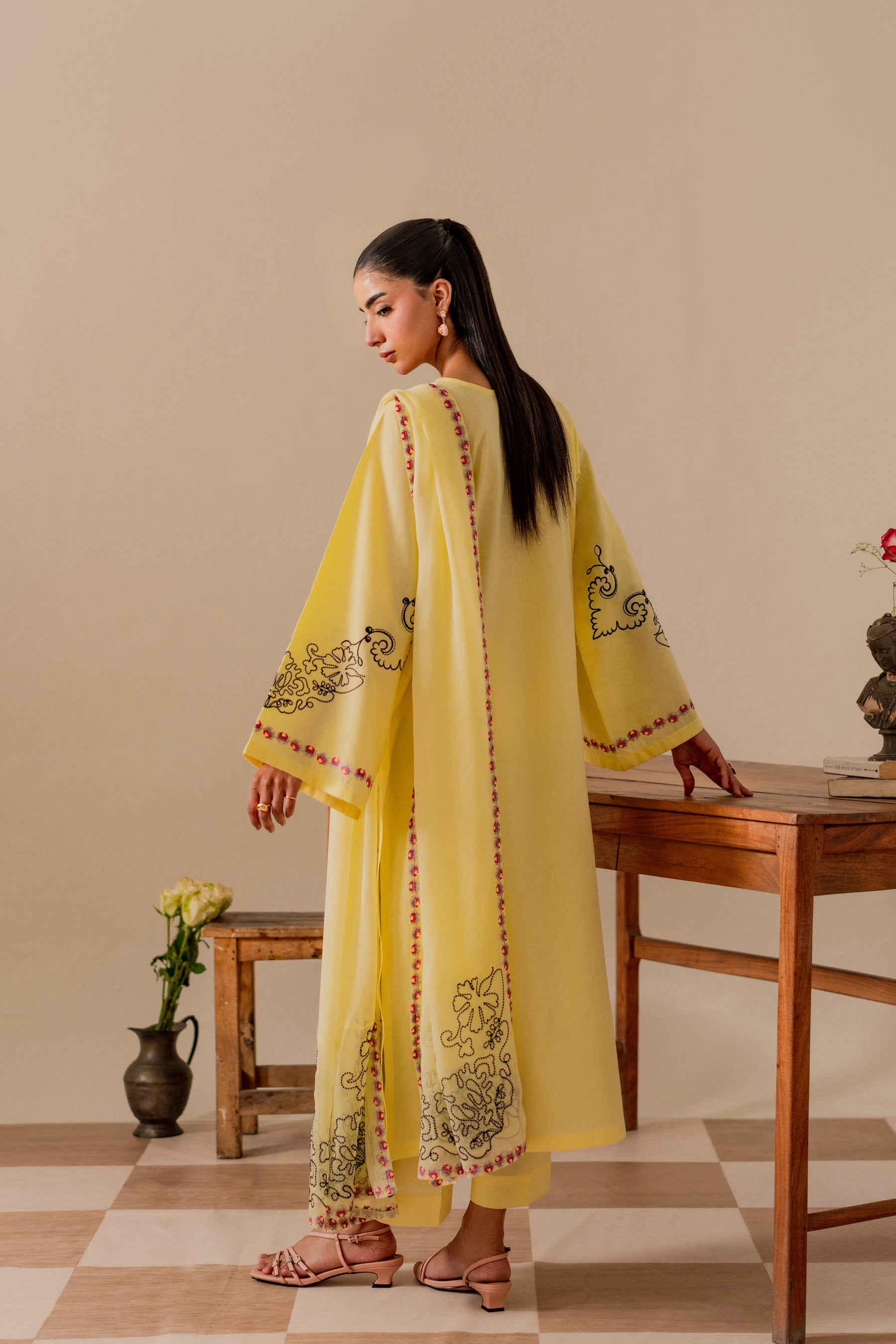 Inaya - 3pc - Butter Yellow - Noura Retail
