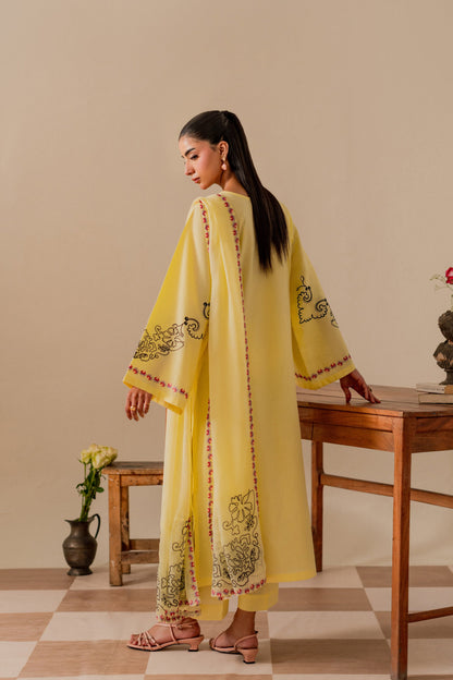Inaya - 3pc - Butter Yellow - Noura Retail