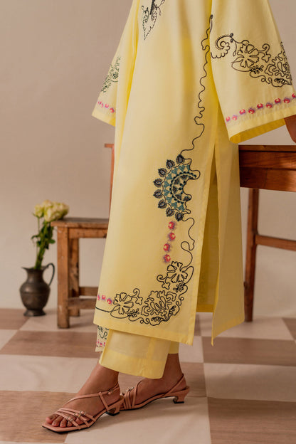 Inaya - 3pc - Butter Yellow - Noura Retail