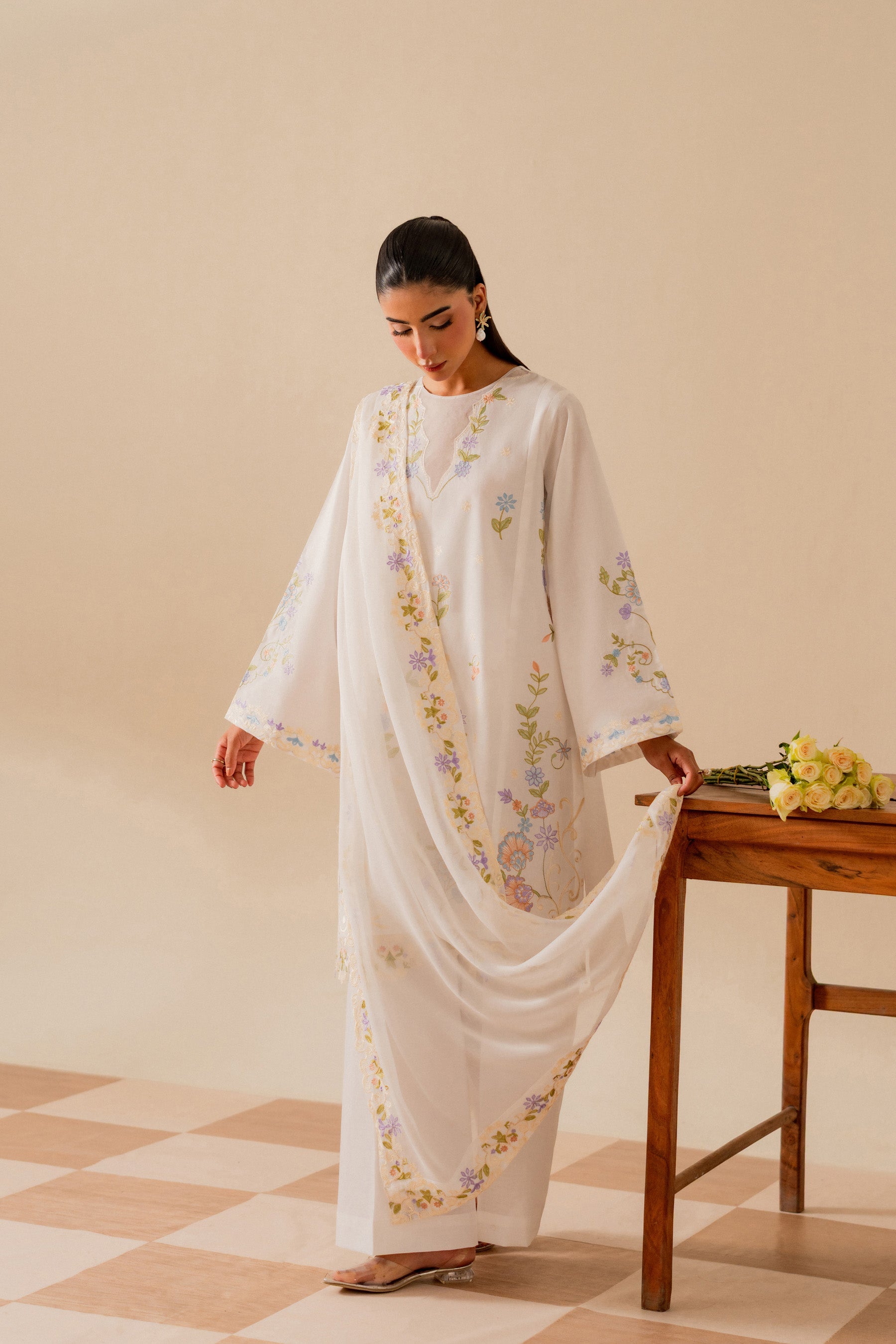 Chambeli - 3pc - White - Noura Retail