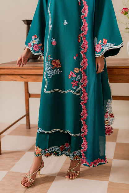 Izma - 3pc - Teal-Green - Noura Retail
