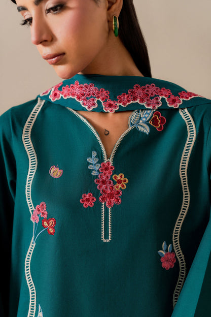 Izma - 3pc - Teal-Green - Noura Retail