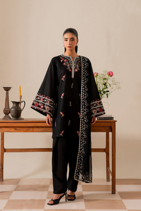 Sitara - 3pc - Black - Noura Retail