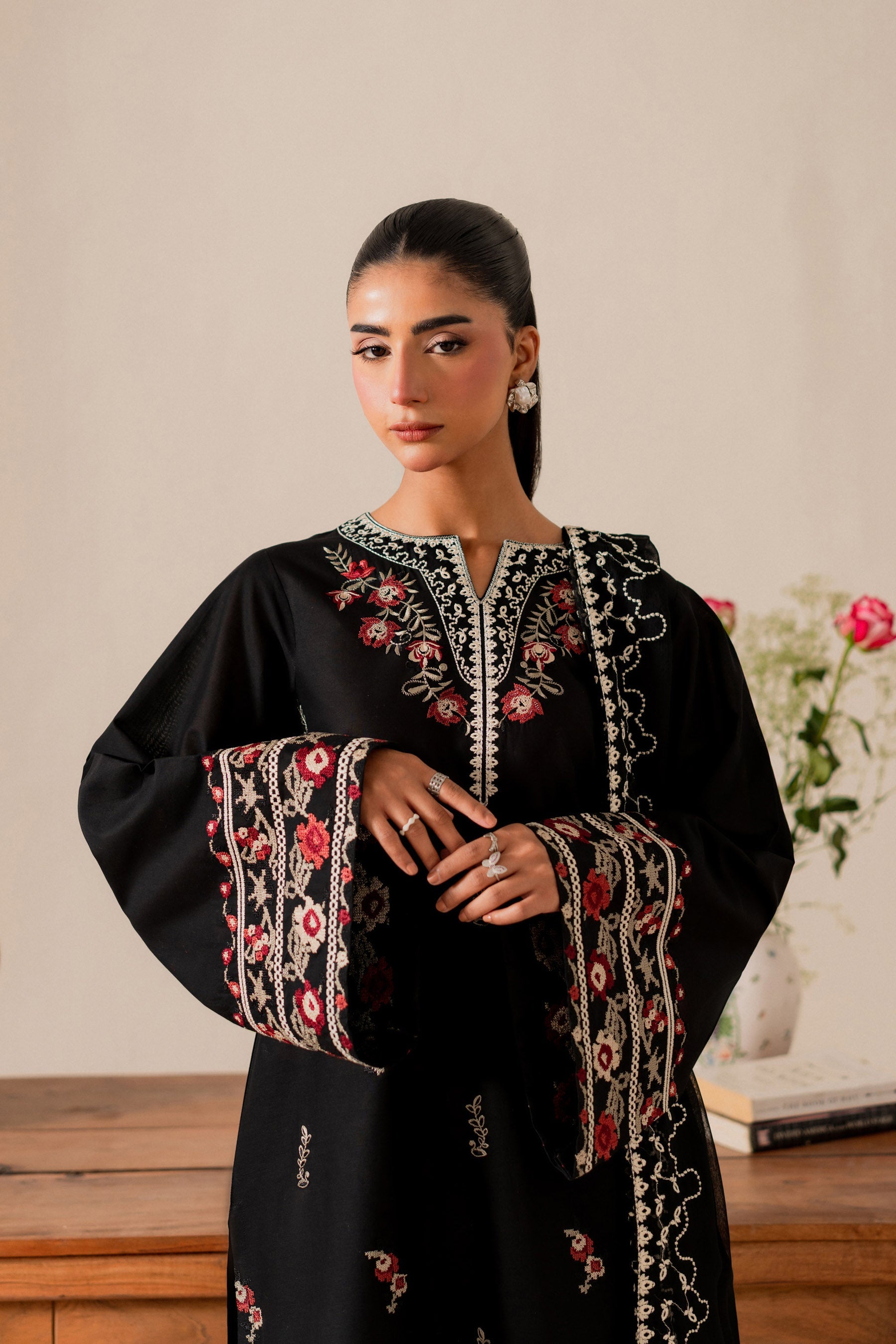 Sitara - 3pc - Black - Noura Retail