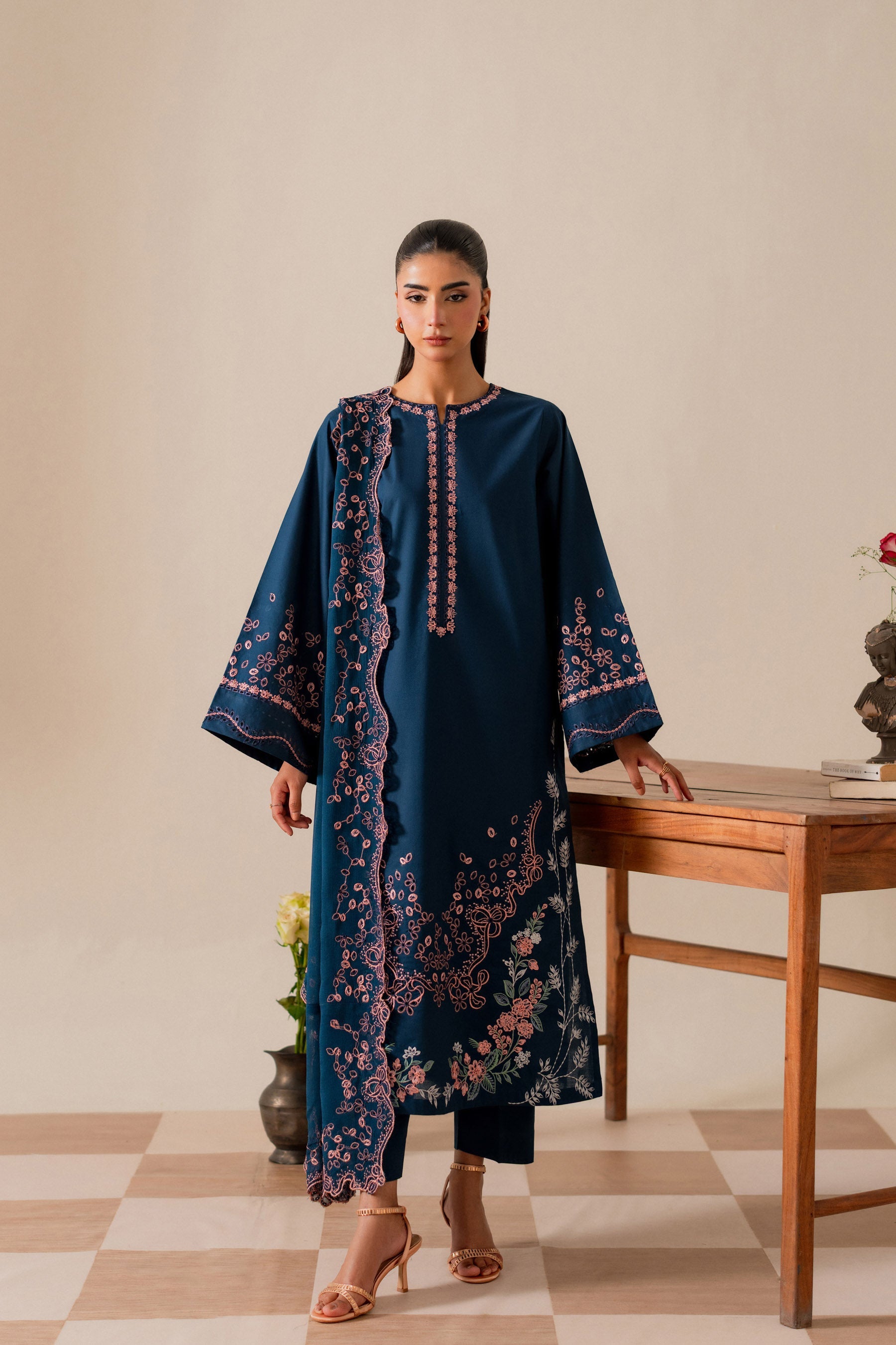 Sheen - 3pc - Teal-Blue - Noura Retail