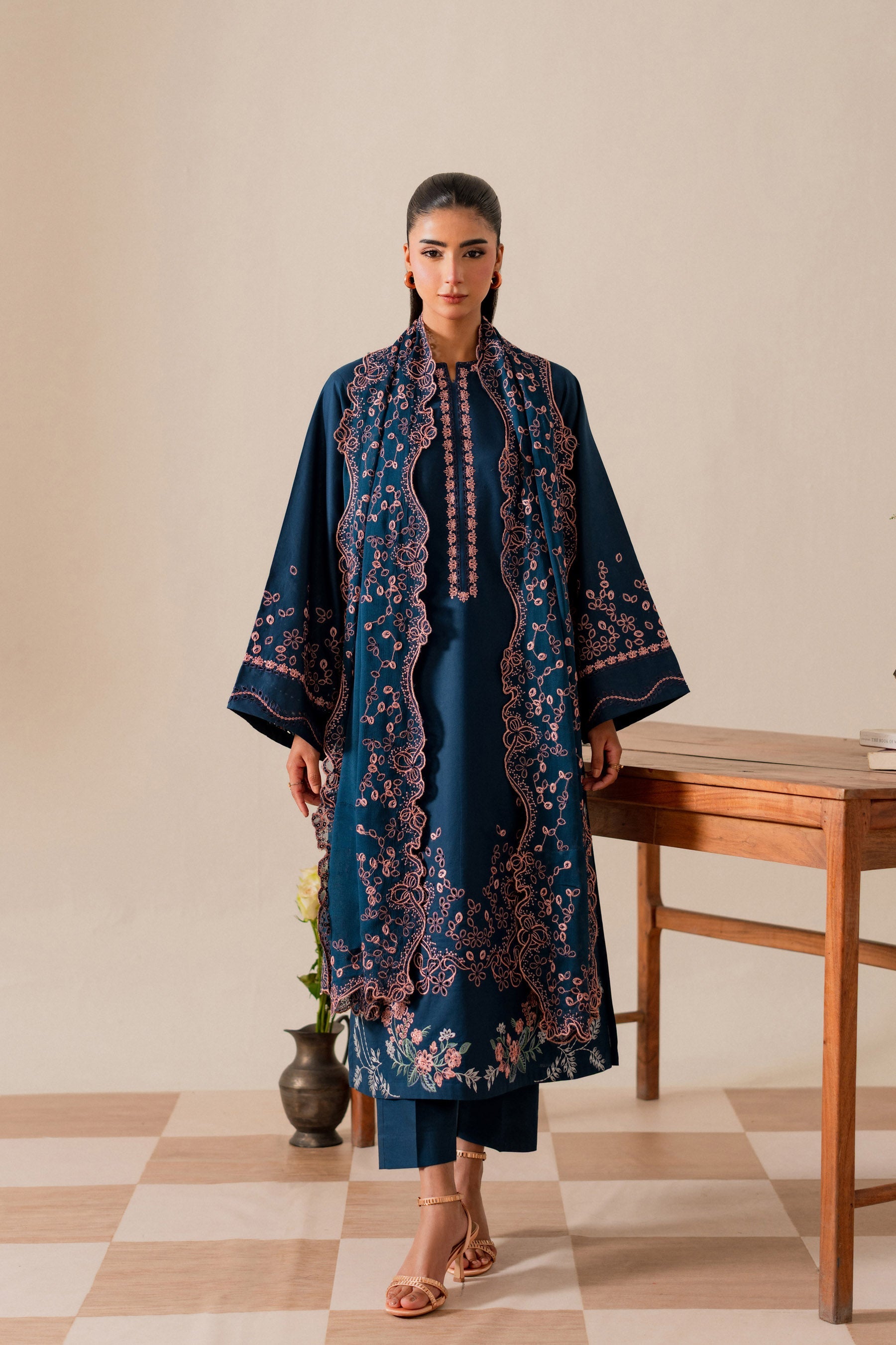 Sheen - 3pc - Teal-Blue - Noura Retail
