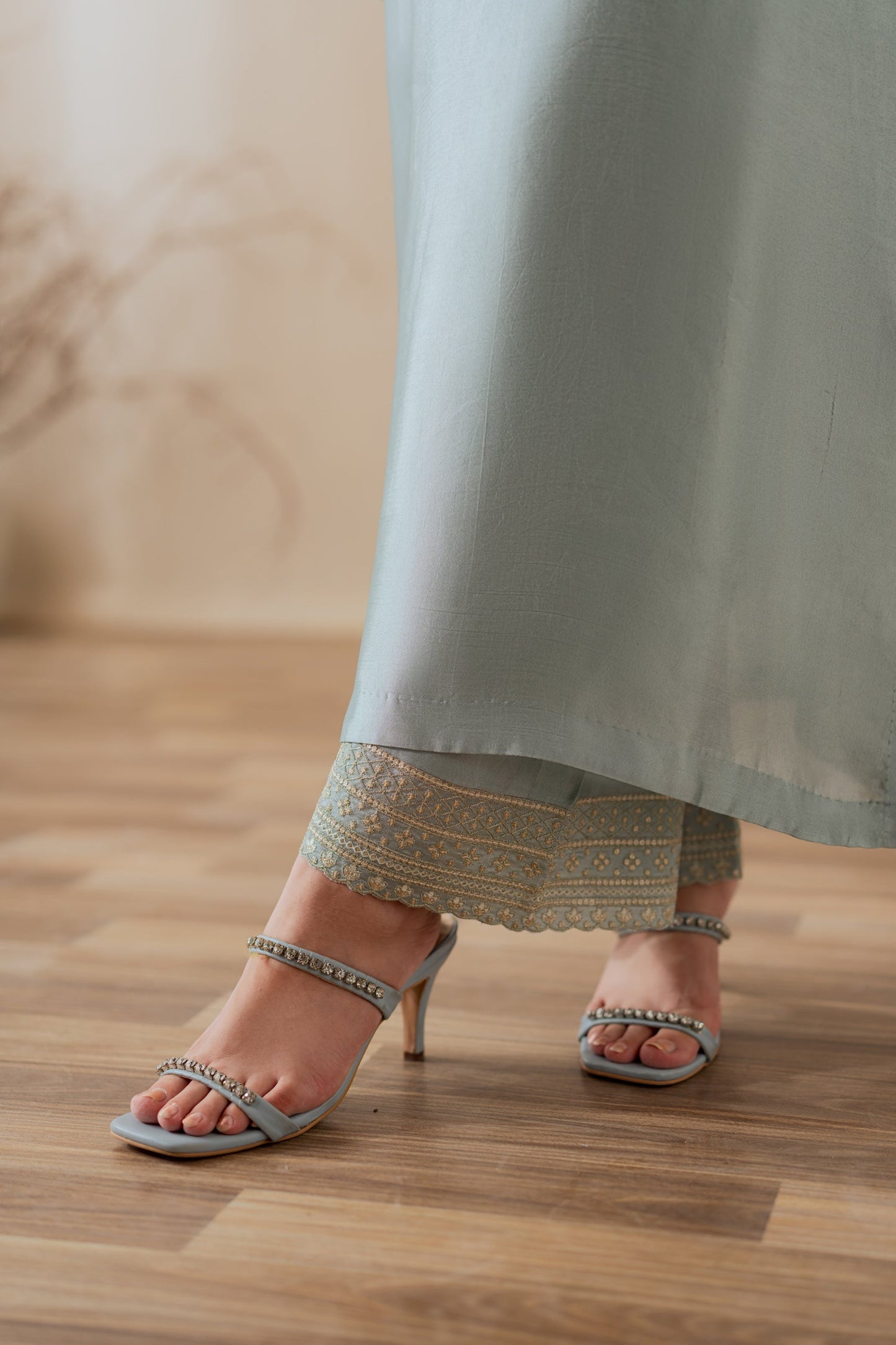 Mehrunisa - 3pc - Ice Blue - Noura Retail