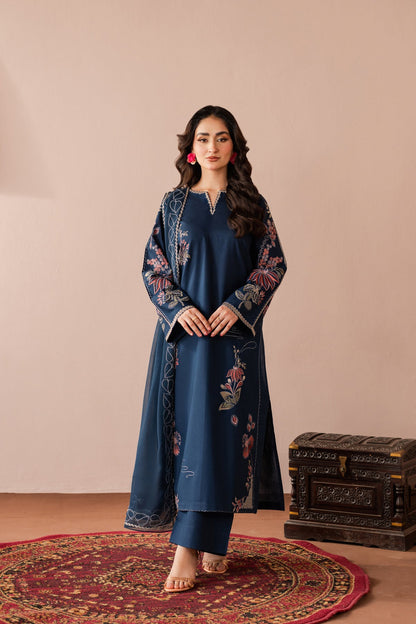 Aroosa - 3pc - Teal Blue - Noura Retail
