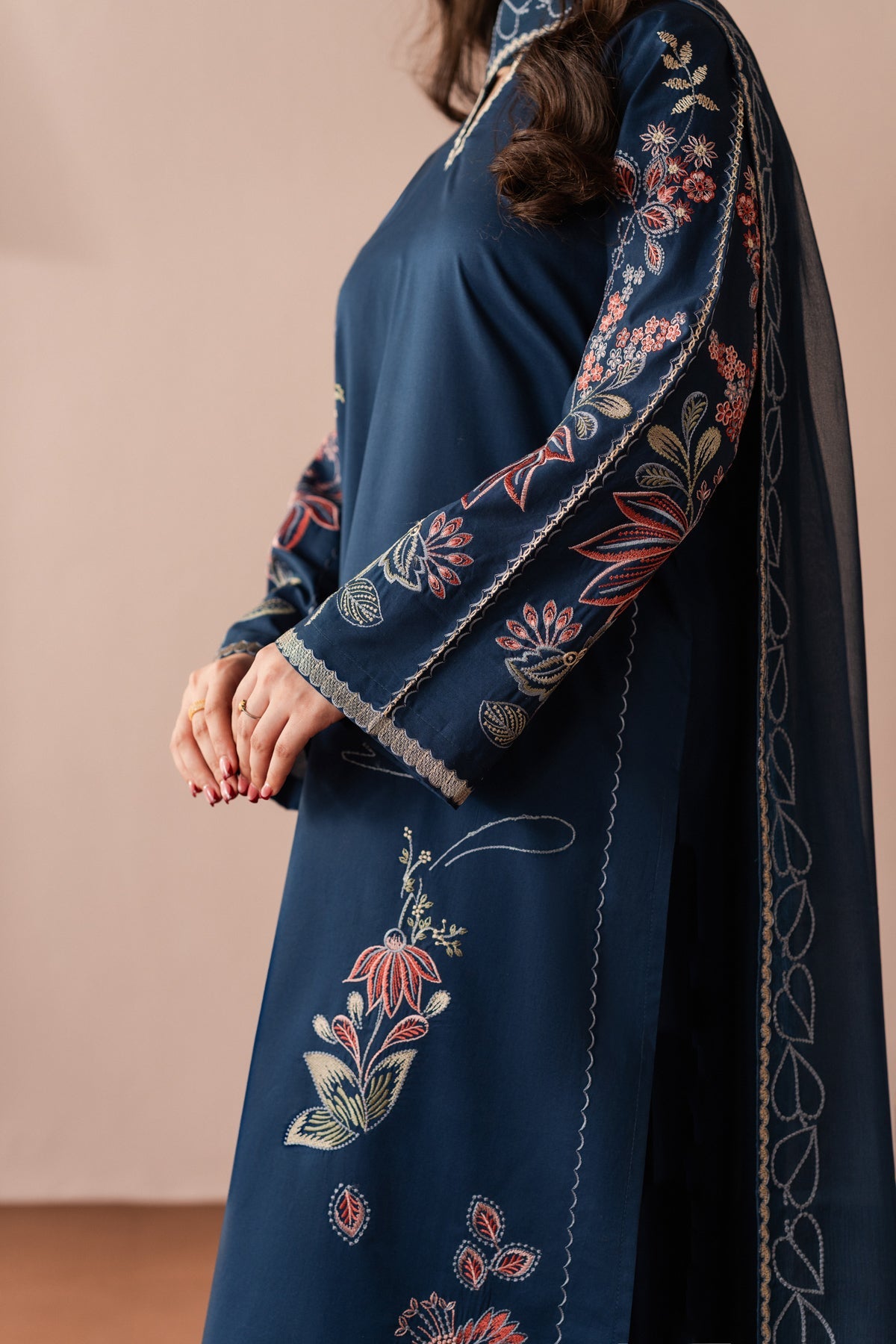 Aroosa - 3pc - Teal Blue - Noura Retail