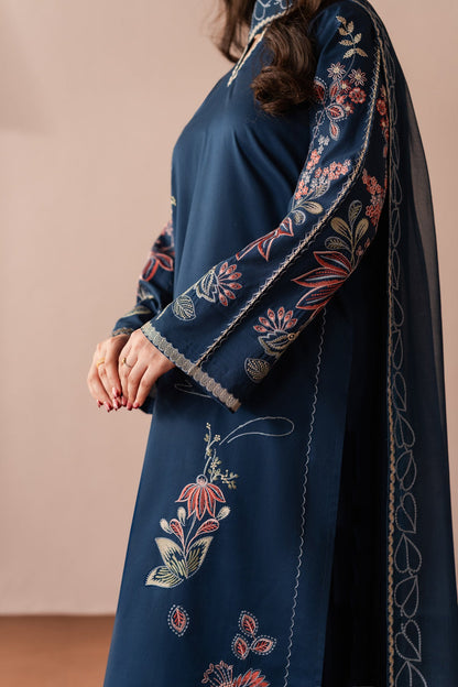 Aroosa - 3pc - Teal Blue - Noura Retail