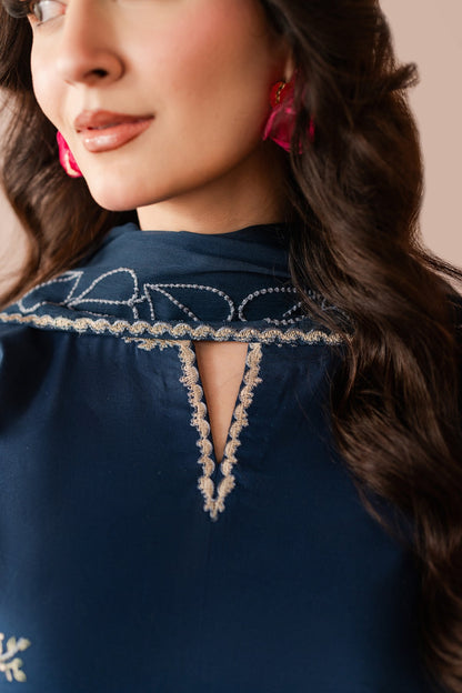 Aroosa - 3pc - Teal Blue - Noura Retail