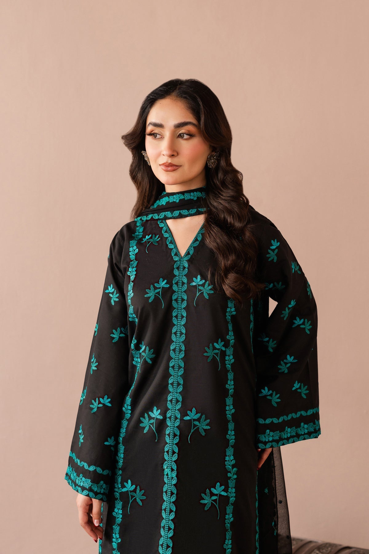 Gulnoor - 3pc - Black - Noura Retail