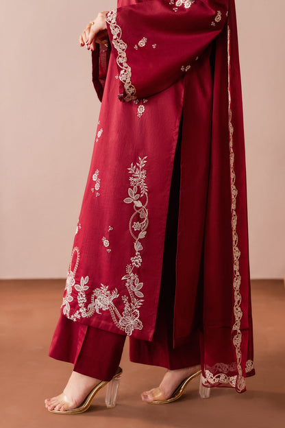Mehraab - 3pc - Maroon - Noura Retail