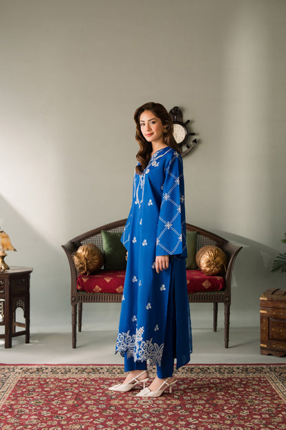 Zarina - 3pc - Blue - Noura Retail